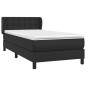 vidaXL Cama box spring con colchón cuero sintético negro 80x200 cm vidaXL Cama box spring con colchón cuero sintético negro 80x200 cm