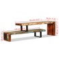 vidaXL Mueble para la televisón de madera maciza reciclada vidaXL Mueble para la televisón de madera maciza reciclada