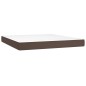 vidaXL Cama box spring con colchón cuero sintético marrón 180x200 cm vidaXL Cama box spring con colchón cuero sintético marrón 180x200 cm