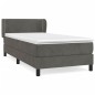 vidaXL Cama box spring con colchón terciopelo gris oscuro 80x200 cm vidaXL Cama box spring con colchón terciopelo gris oscuro 80x200 cm