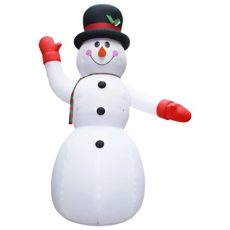 vidaXL Muñeco de nieve inflable de Navidad con LED IP44 600 cm XXL