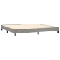 vidaXL Cama box spring con colchón terciopelo gris claro 200x200 cm vidaXL Cama box spring con colchón terciopelo gris claro 200x200 cm