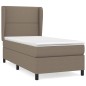 vidaXL Cama box spring con colchón tela gris taupe 80x200 cm vidaXL Cama box spring con colchón tela gris taupe 80x200 cm