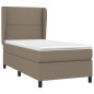 vidaXL Cama box spring con colchón tela gris taupe 80x200 cm vidaXL Cama box spring con colchón tela gris taupe 80x200 cm