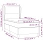 vidaXL Cama box spring con colchón tela gris taupe 80x200 cm vidaXL Cama box spring con colchón tela gris taupe 80x200 cm
