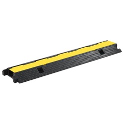 vidaXL Rampas protectoras de cables 2 uds 1 canal goma 100 cm 