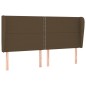 vidaXL Cama box spring con colchón tela marrón oscuro 180x200 cm