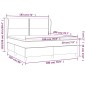 vidaXL Cama box spring con colchón tela marrón oscuro 180x200 cm