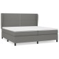 vidaXL Cama box spring con colchón tela gris oscuro 200x200 cm vidaXL Cama box spring con colchón tela gris oscuro 200x200 cm