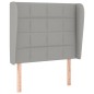vidaXL Cama box spring con colchón tela gris claro 90x200 cm vidaXL Cama box spring con colchón tela gris claro 90x200 cm
