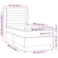 vidaXL Cama box spring con colchón tela marrón oscuro 80x200 cm