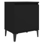 vidaXL Mesitas de noche con patas de metal 2 uds negro 40x30x50 cm vidaXL Mesitas de noche con patas de metal 2 uds negro 40x30x50 cm