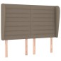 vidaXL Cama box spring con colchón tela gris taupe 140x200 cm