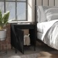 vidaXL Mesitas de noche con patas de metal 2 uds negro 40x30x50 cm vidaXL Mesitas de noche con patas de metal 2 uds negro 40x30x50 cm