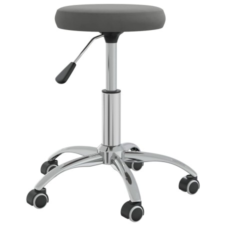vidaXL Taburete de masaje terciopelo gris oscuro