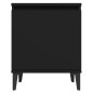 vidaXL Mesitas de noche con patas de metal 2 uds negro 40x30x50 cm vidaXL Mesitas de noche con patas de metal 2 uds negro 40x30x50 cm