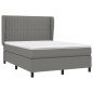 vidaXL Cama box spring con colchón tela gris oscuro 140x200 cm vidaXL Cama box spring con colchón tela gris oscuro 140x200 cm
