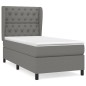 vidaXL Cama box spring con colchón tela gris oscuro 80x200 cm vidaXL Cama box spring con colchón tela gris oscuro 80x200 cm