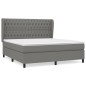 vidaXL Cama box spring con colchón tela gris oscuro 180x200 cm vidaXL Cama box spring con colchón tela gris oscuro 180x200 cm