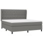 vidaXL Cama box spring con colchón tela gris oscuro 180x200 cm vidaXL Cama box spring con colchón tela gris oscuro 180x200 cm