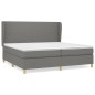 vidaXL Cama box spring con colchón tela gris oscuro 200x200 cm vidaXL Cama box spring con colchón tela gris oscuro 200x200 cm