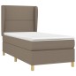 vidaXL Cama box spring con colchón tela gris taupe 90x190 cm vidaXL Cama box spring con colchón tela gris taupe 90x190 cm
