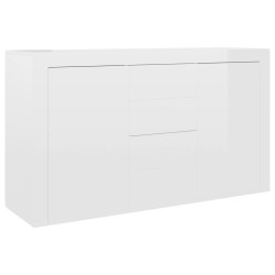 vidaXL Aparador de madera de ingeniería gris brillante 120x36x69 cm