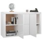 vidaXL Aparador de madera de ingeniería gris brillante 120x36x69 cm vidaXL Aparador de madera de ingeniería gris brillante 120x36x69 cm