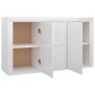 vidaXL Aparador de madera de ingeniería gris brillante 120x36x69 cm vidaXL Aparador de madera de ingeniería gris brillante 120x36x69 cm