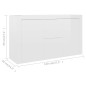 vidaXL Aparador de madera de ingeniería gris brillante 120x36x69 cm vidaXL Aparador de madera de ingeniería gris brillante 120x36x69 cm