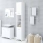 vidaXL Armario de baño madera contrachapada blanco 30x30x183,5 cm vidaXL Armario de baño madera contrachapada blanco 30x30x183,5 cm