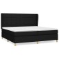 vidaXL Cama box spring con colchón tela negro 200x200 cm vidaXL Cama box spring con colchón tela negro 200x200 cm