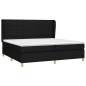 vidaXL Cama box spring con colchón tela negro 200x200 cm vidaXL Cama box spring con colchón tela negro 200x200 cm