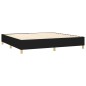 vidaXL Cama box spring con colchón tela negro 200x200 cm vidaXL Cama box spring con colchón tela negro 200x200 cm