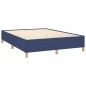 vidaXL Cama box spring con colchón tela azul 140x190 cm vidaXL Cama box spring con colchón tela azul 140x190 cm