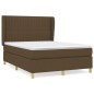 vidaXL Cama box spring con colchón tela marrón oscuro 140x200 cm vidaXL Cama box spring con colchón tela marrón oscuro 140x200 cm