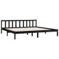 vidaXL Estructura de cama de madera maciza de pino negro 200x200 cm vidaXL Estructura de cama de madera maciza de pino negro 200x200 cm