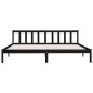 vidaXL Estructura de cama de madera maciza de pino negro 200x200 cm vidaXL Estructura de cama de madera maciza de pino negro 200x200 cm