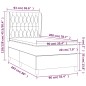 vidaXL Cama box spring con colchón tela gris claro 90x200 cm vidaXL Cama box spring con colchón tela gris claro 90x200 cm
