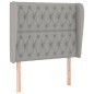 vidaXL Cama box spring con colchón tela gris claro 90x190 cm