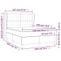 vidaXL Cama box spring con colchón tela marrón oscuro 140x190 cm vidaXL Cama box spring con colchón tela marrón oscuro 140x190 cm