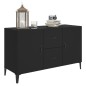 vidaXL Aparador de madera de ingeniería negro 100x36x60 cm vidaXL Aparador de madera de ingeniería negro 100x36x60 cm