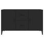 vidaXL Aparador de madera de ingeniería negro 100x36x60 cm vidaXL Aparador de madera de ingeniería negro 100x36x60 cm