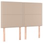 vidaXL Cama box spring con colchón cuero sintético capuchino 140x190cm vidaXL Cama box spring con colchón cuero sintético capuchino 140x190cm