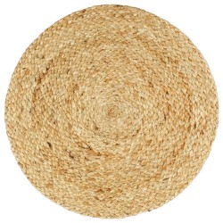 vidaXL Manteles individuales redondos 6 uds yute natural liso 38 cm