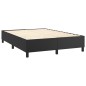 vidaXL Cama box spring con colchón cuero sintético negro 140x190 cm vidaXL Cama box spring con colchón cuero sintético negro 140x190 cm