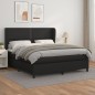 vidaXL Cama box spring con colchón cuero sintético negro 160x200 cm