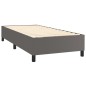 vidaXL Cama box spring con colchón cuero sintético gris 100x200 cm vidaXL Cama box spring con colchón cuero sintético gris 100x200 cm