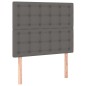 vidaXL Cama box spring con colchón cuero sintético gris 100x200 cm vidaXL Cama box spring con colchón cuero sintético gris 100x200 cm