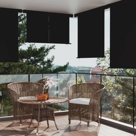 vidaXL Toldo lateral de balcón negro 165x250 cm